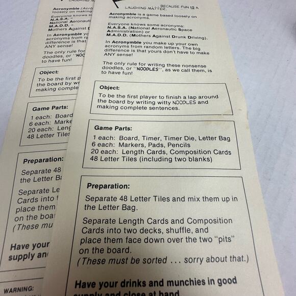 Acronymble Vintage Boardgame Board Game 1991 Acronymwits Inc - Picture 6 of 11
